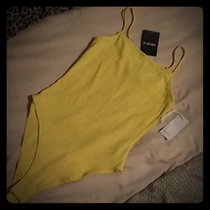 Yellow bodysuit